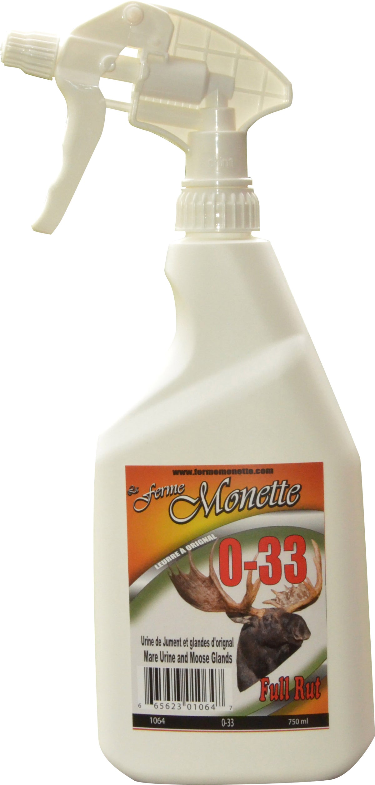 0-33 Moose Lure Mix Mare Urine and Moose Glands - 750 ml