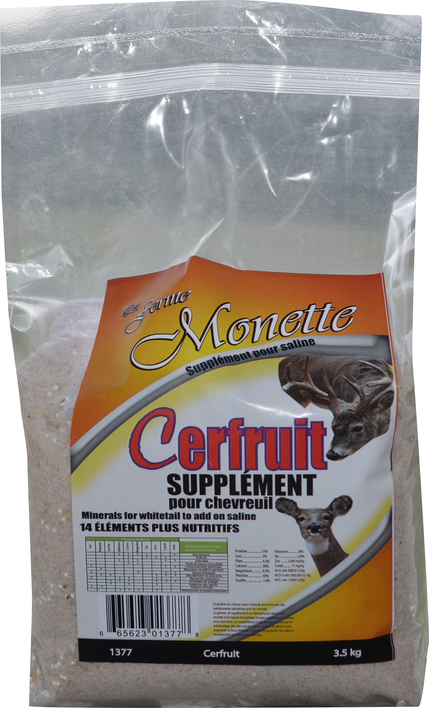 Cerfruit Deer Minerals - 3.5 kg