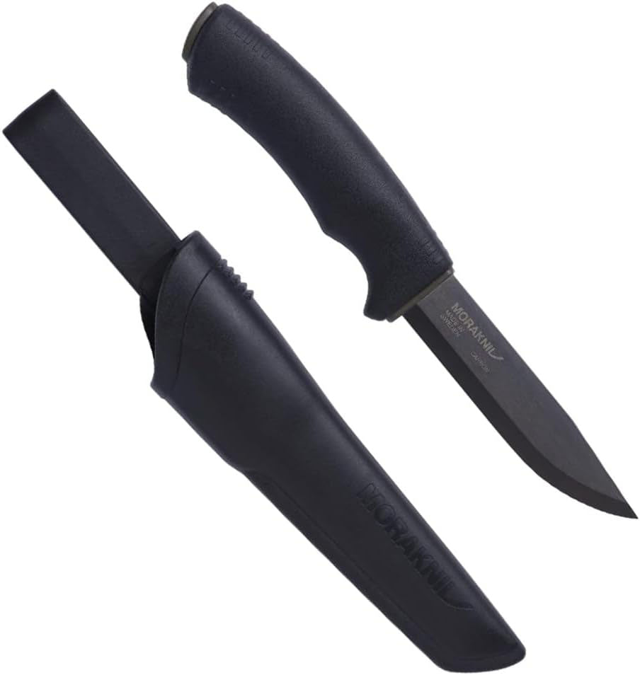 Bushcraft Black Fixed Blade Knife