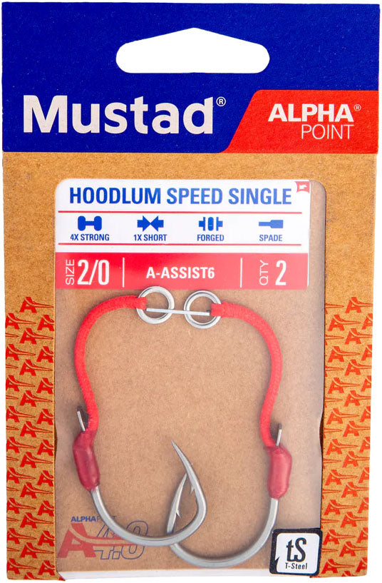 Hoodium Speed Single Assist Basic Hook - 2/PK