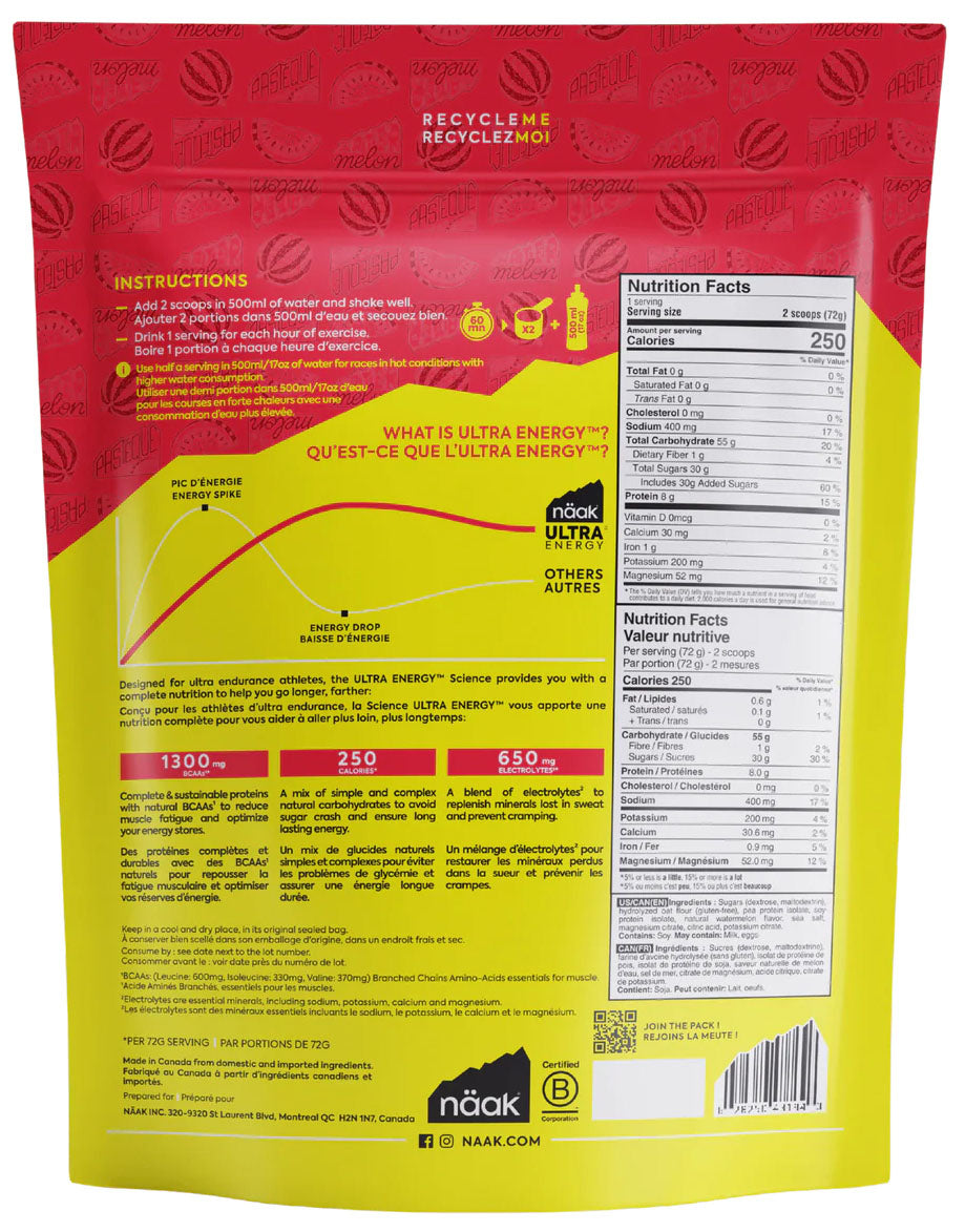 Ultra Energy Drink Mix - Watermelon - 720 g