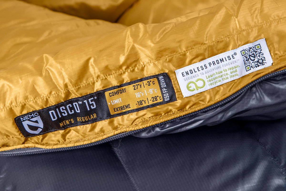 Disco Endless Promise Down Sleeping Bag (-9 °C) - Regular - Wide - Adults'