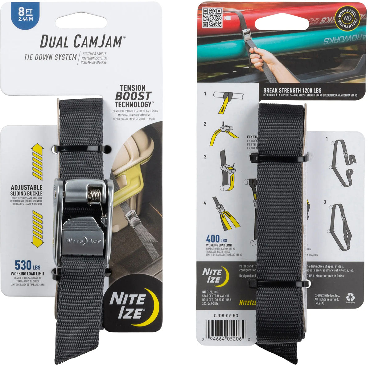 Dual Camjam Tie Down System - 8 ft.