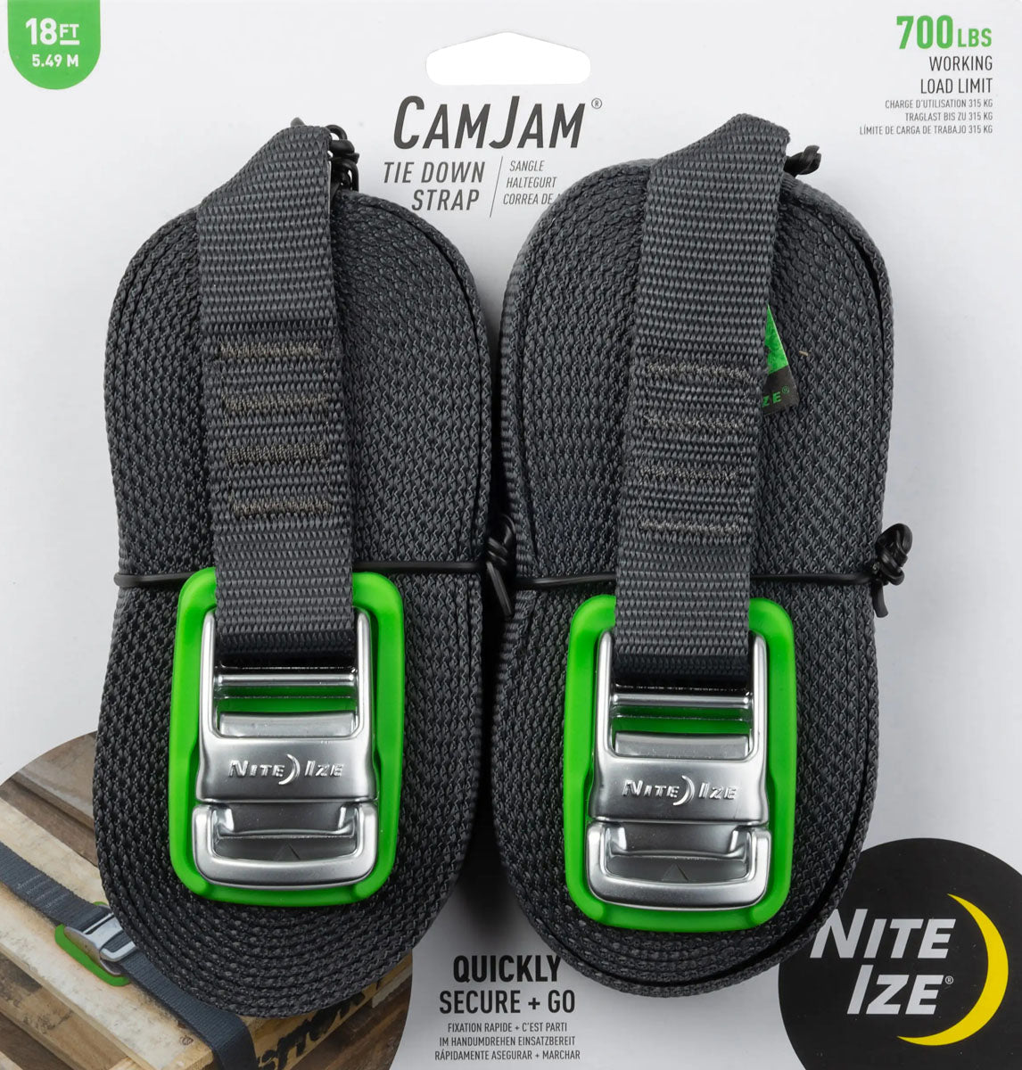 Camjam Tie Down Strap - 18 ft. - 2/PK