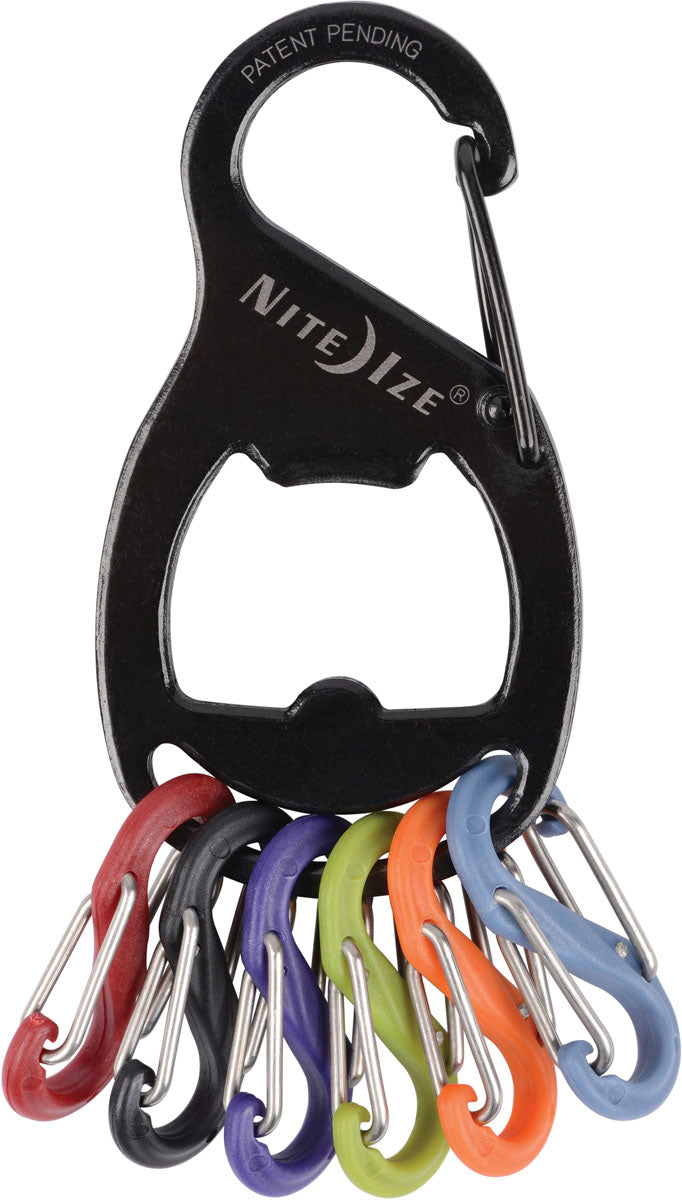 KeyRack+ S-Biner Key Ring Carabiners with Bottle Opener