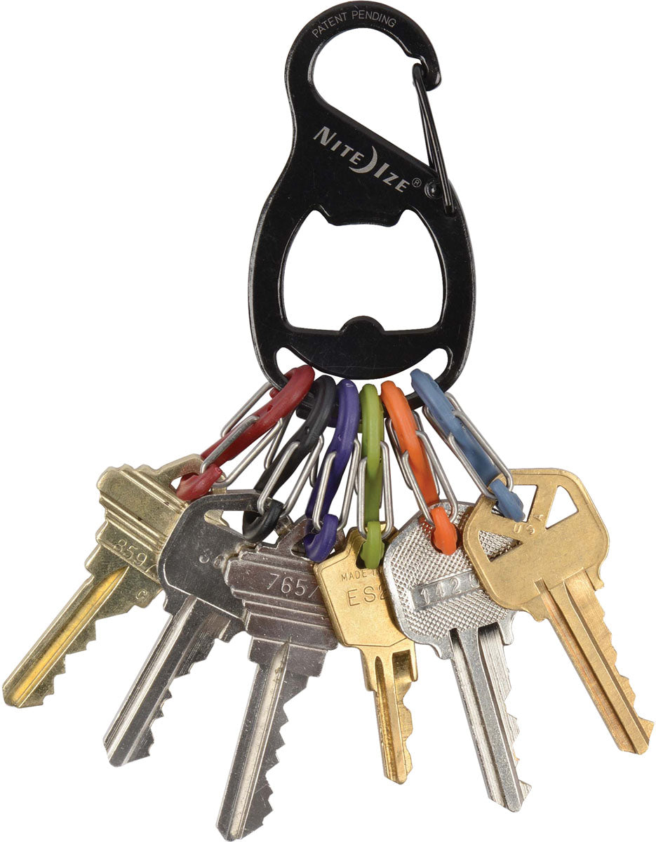 KeyRack+ S-Biner Key Ring Carabiners with Bottle Opener
