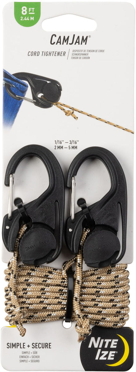 CamJam Cord Tightener with 8 ft. Rope - 2/PK