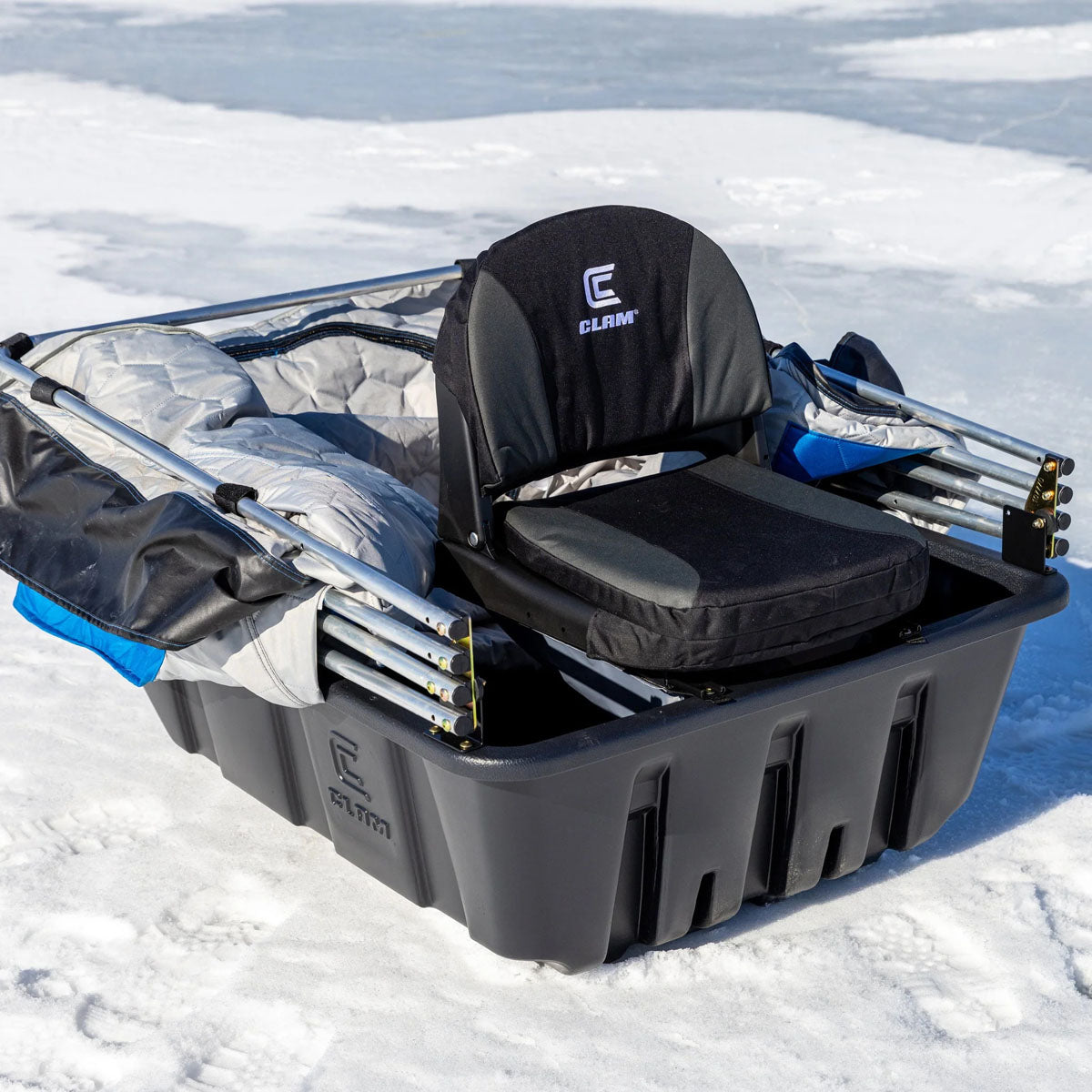 Kenai FishTrap Ice Fishing Sled Shelter - 1-Person