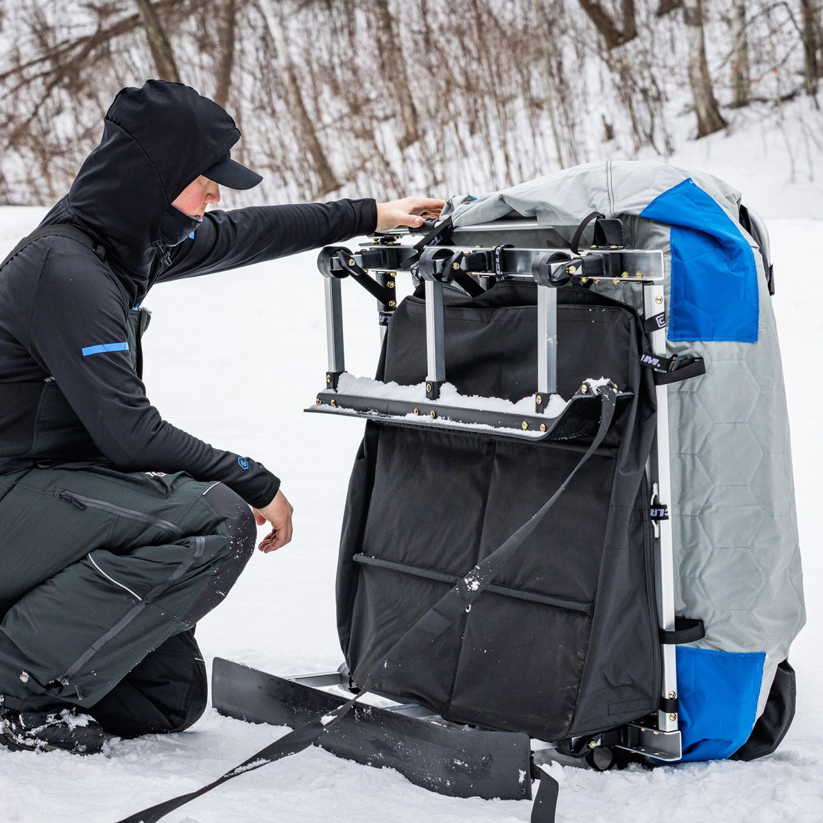 Pack Trap 1 Ice Fishing Sled Shelter - 1-Person