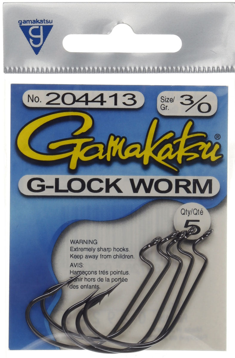 G-Lock Worm Hook - 6/PK