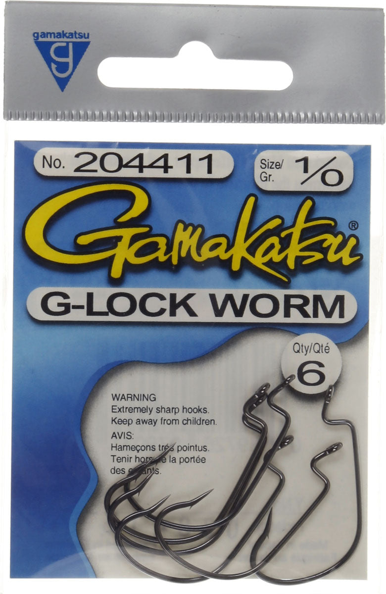 G-Lock Worm Hook - 6/PK