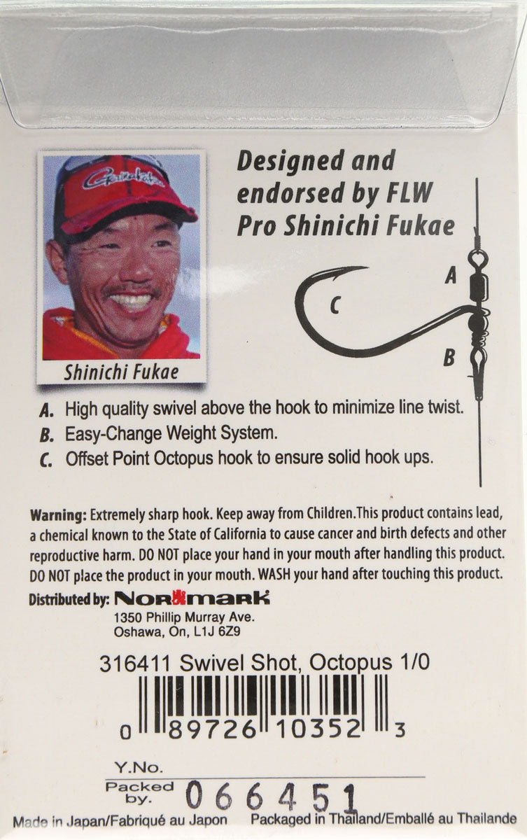Black Swivel Shot and Hook - 3/PK