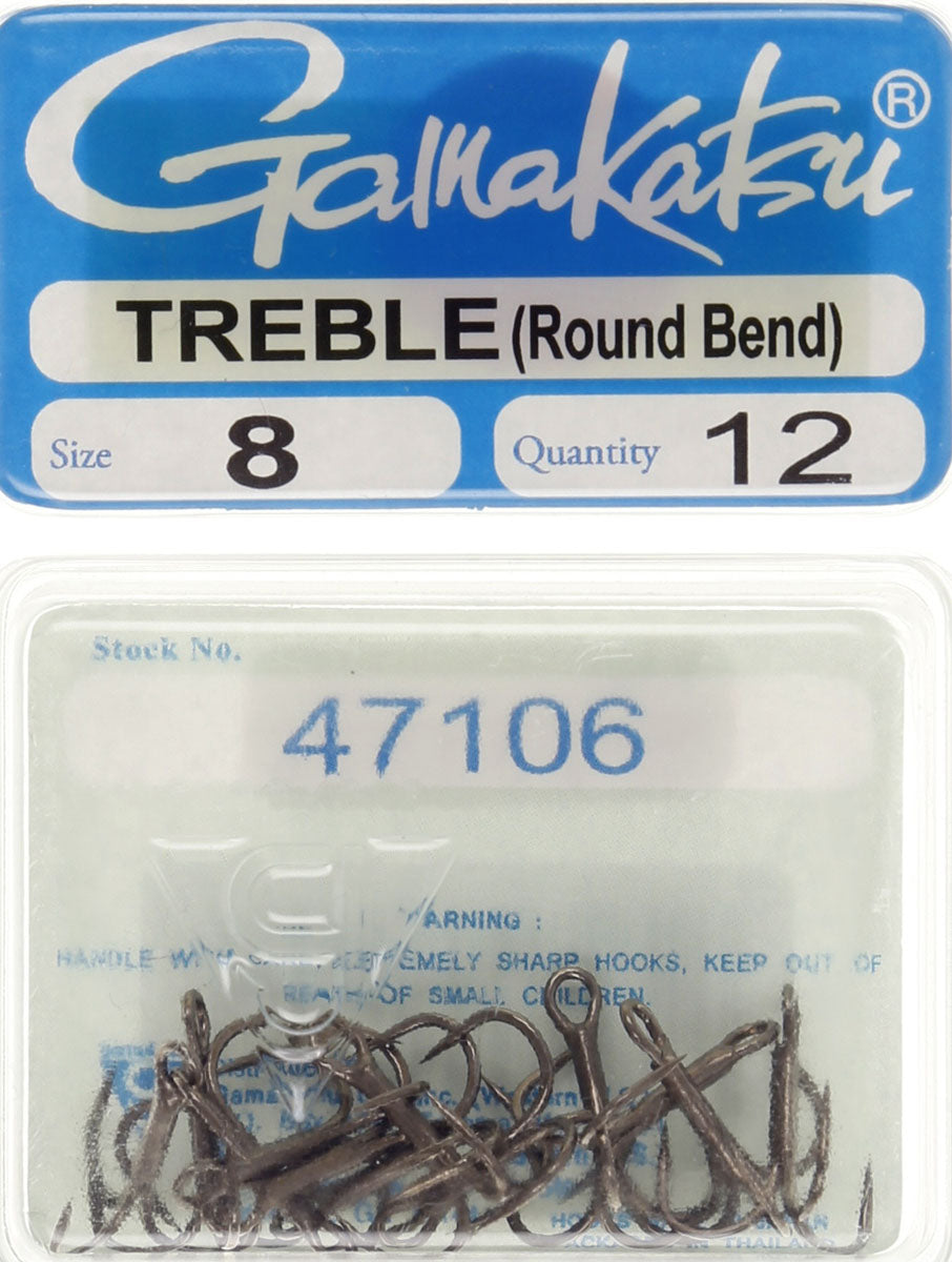 Round Bend Treble Hook