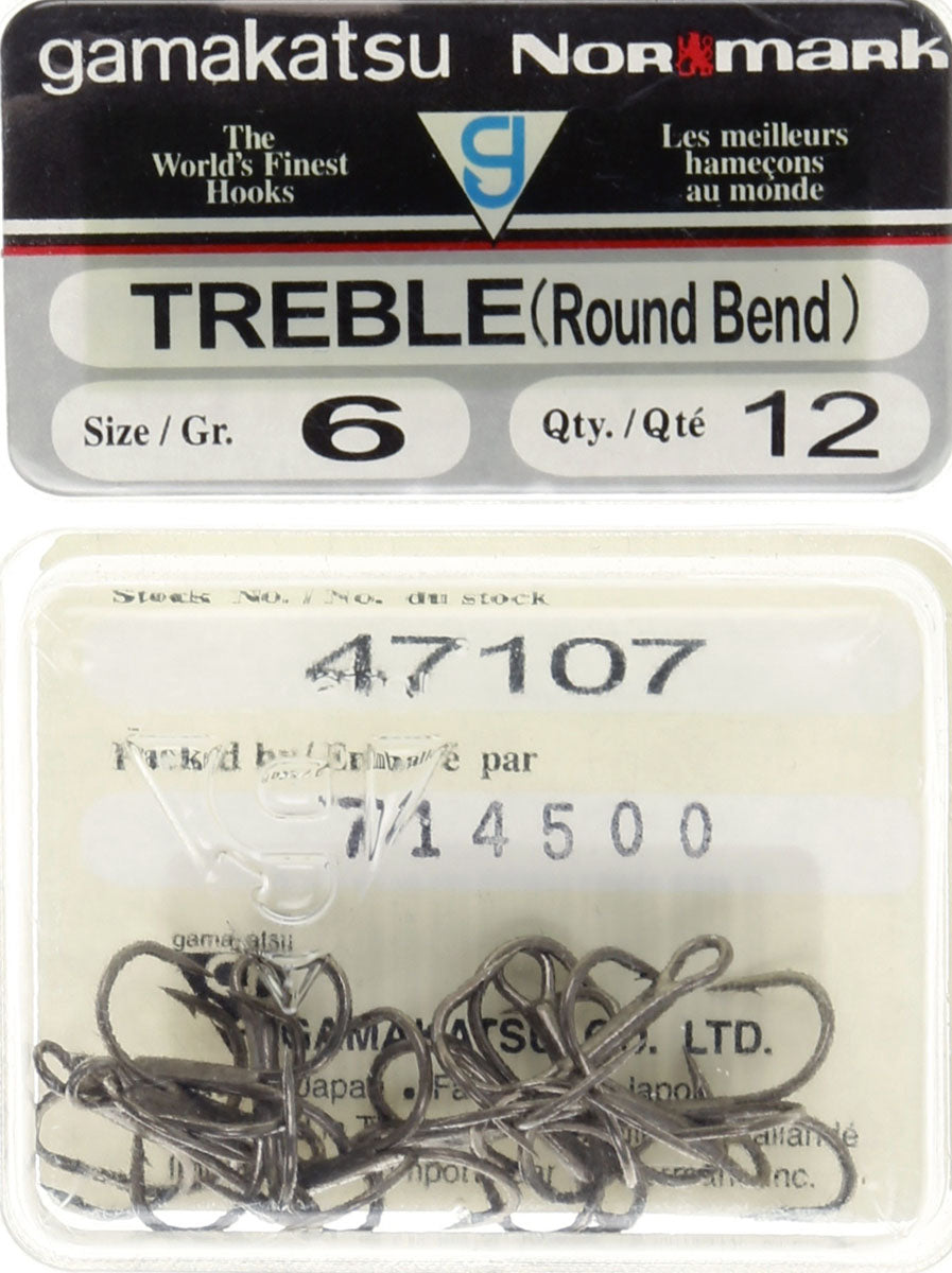 Round Bend Treble Hook