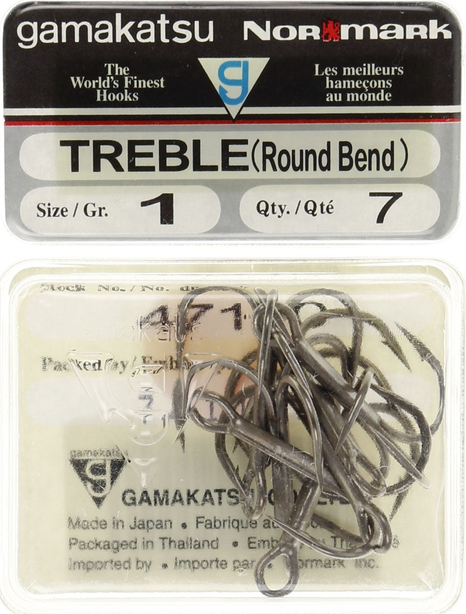 Round Bend Treble Hook