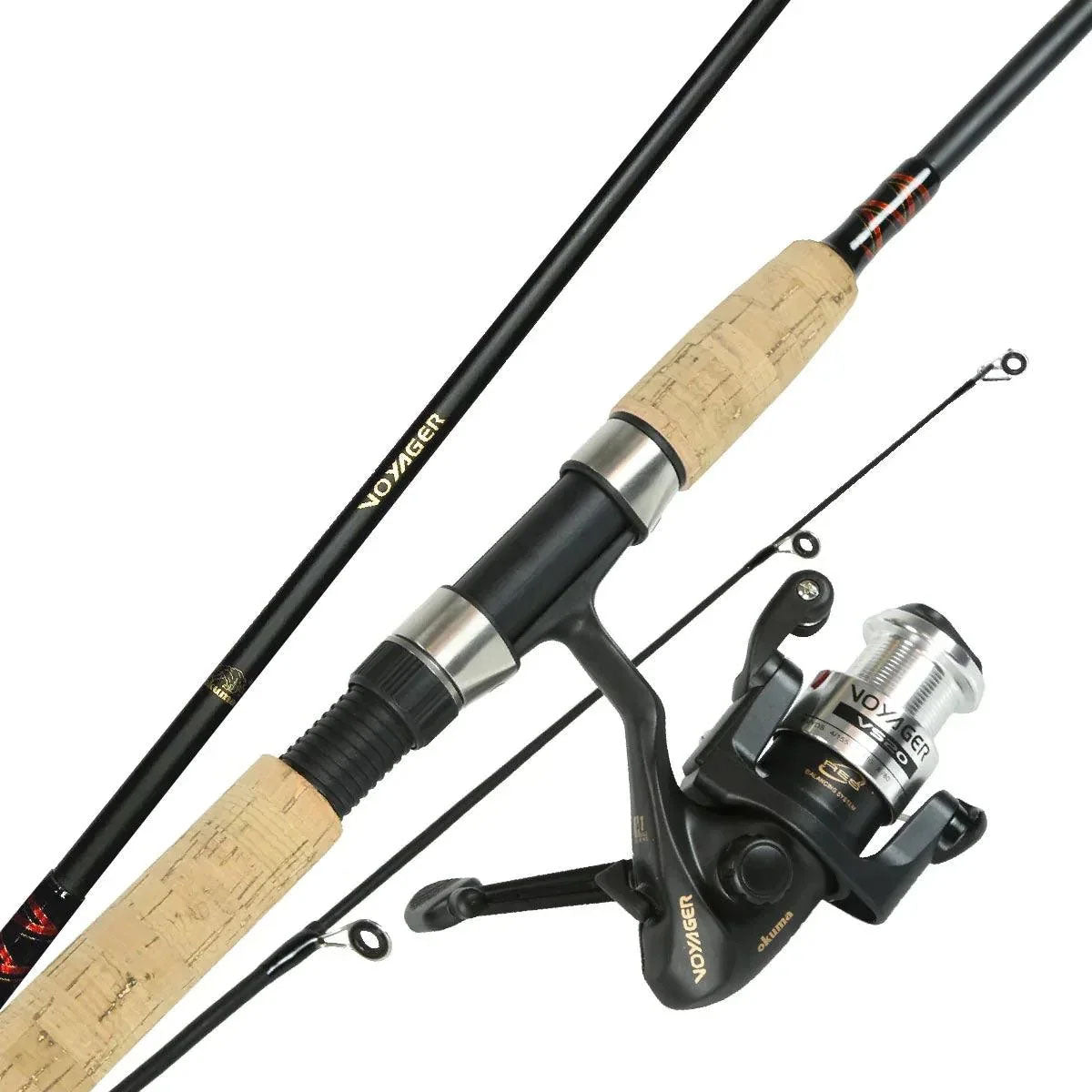 Voyager Travel Spinning Rod and Reel Combo - 5 pcs