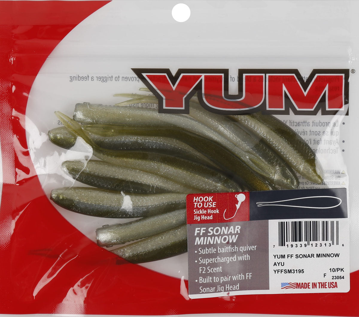FF Sonar Minnow Drop Shot Bait - 10/PK