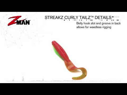 Streakz Curly Tailz Grub - 3/PK