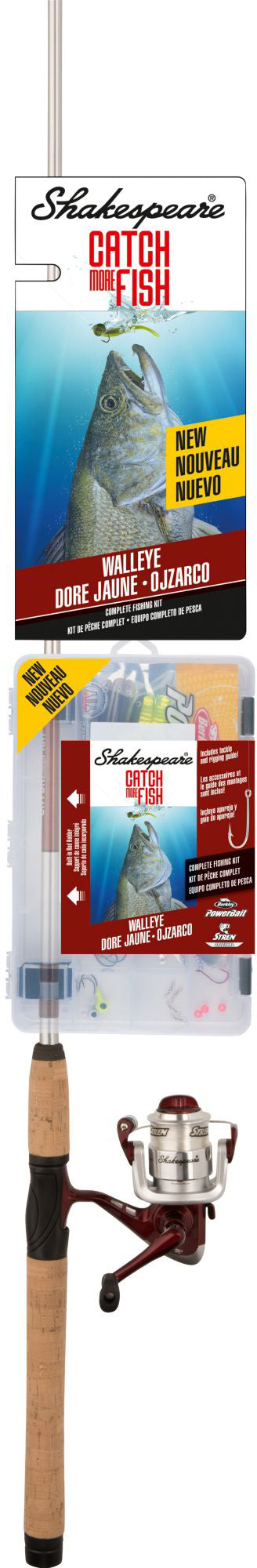 Catch More Fish Spinning Rod and Reel Combo - Walleye - 1 pc