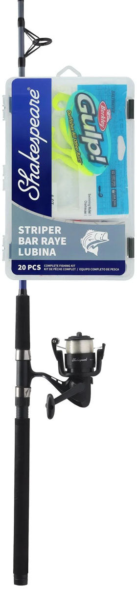 Catch More Fish Spinning Rod and Reel Combo - Striper - 2 pcs