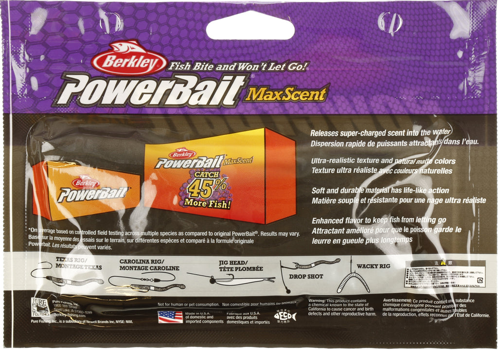 PowerBait MaxScent Soft Bait - 4 1/2 in