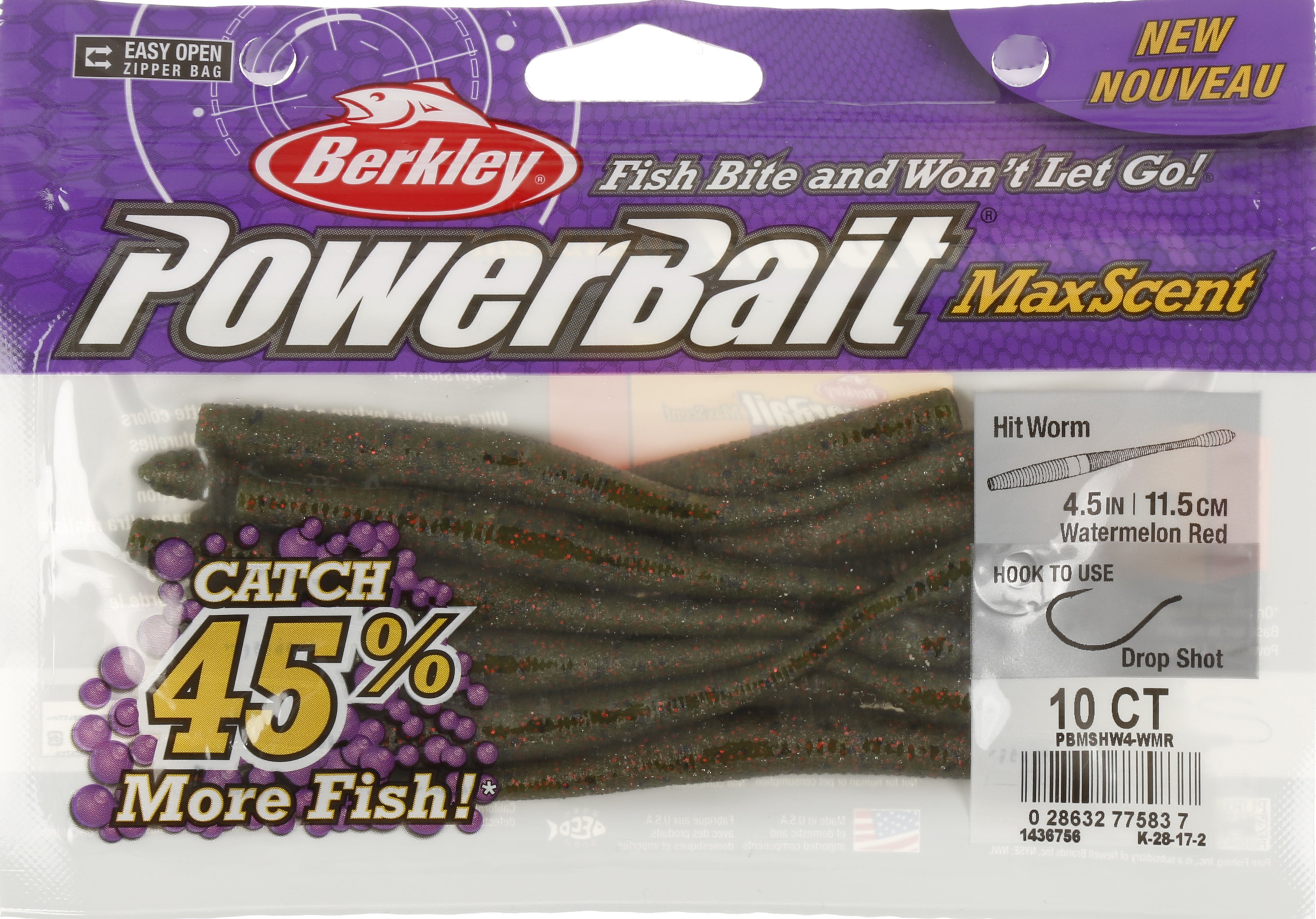 PowerBait MaxScent Soft Bait - 4 1/2 in