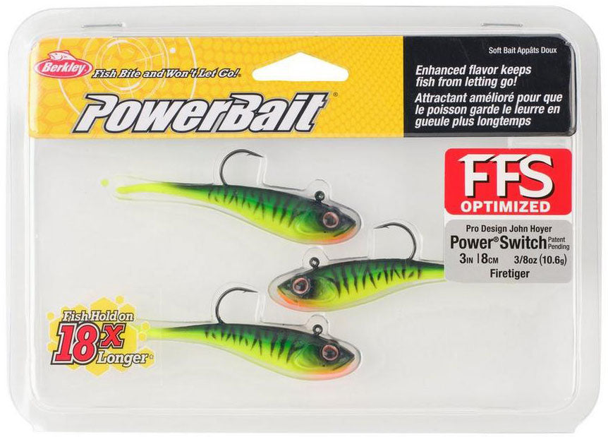 Powerbait Power Switch Rigged Soft Swimbait - 3/8 oz. - 3/PK