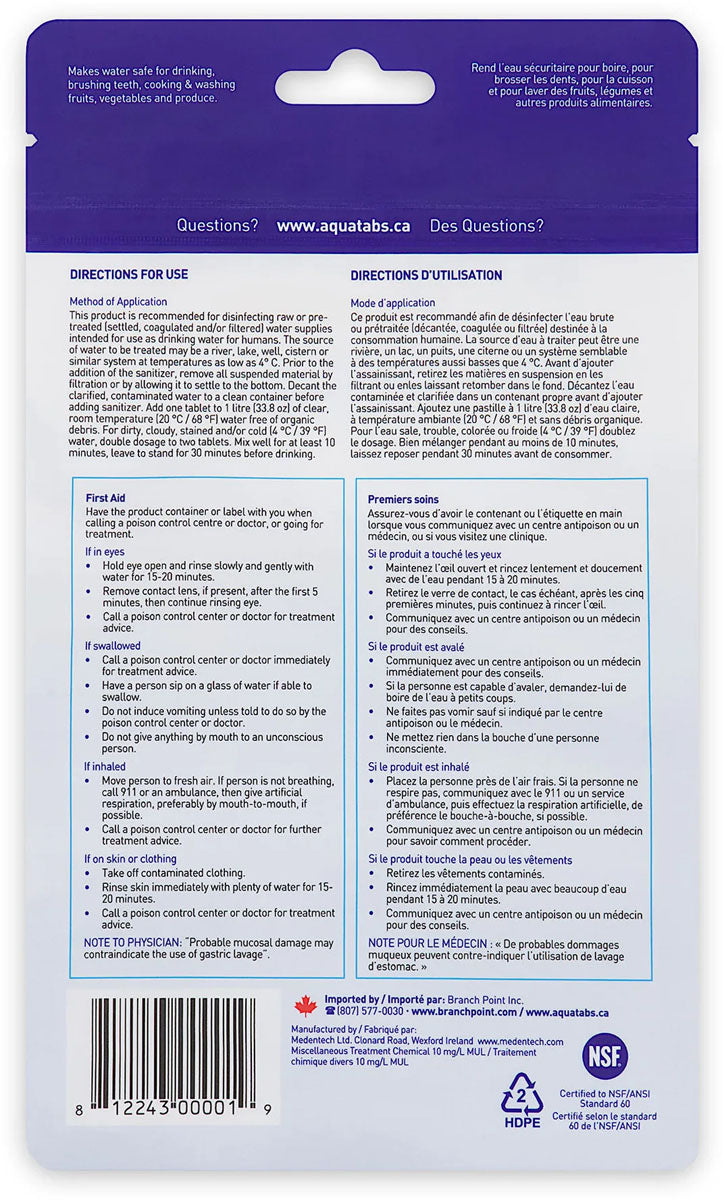 Water Purification Tablets