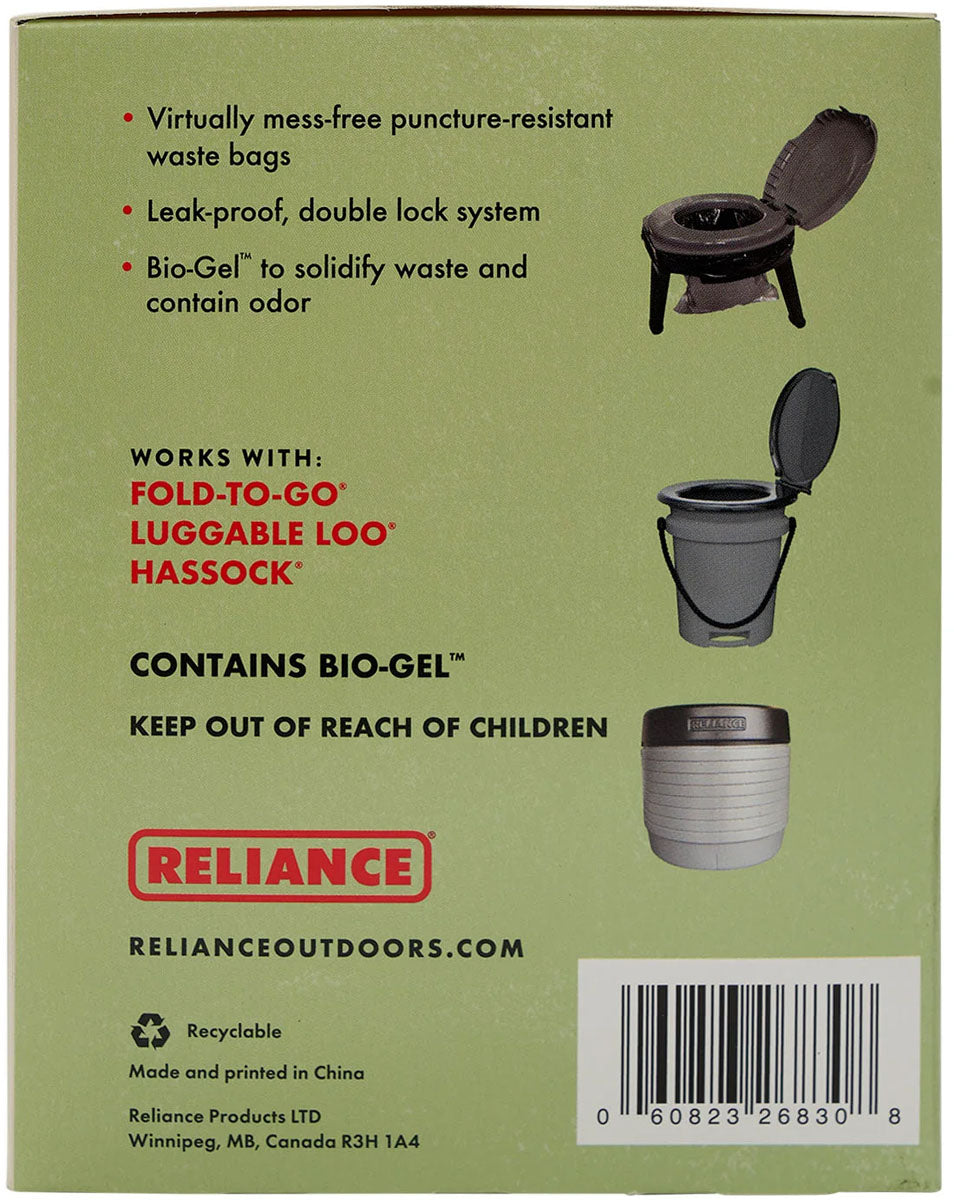 Double Doodie Toilet Waste Bags with Bio-Gel