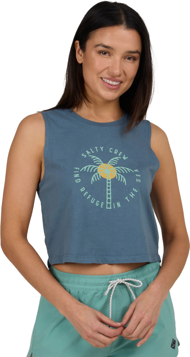 Queen Palm Crop Tank Top - Women's