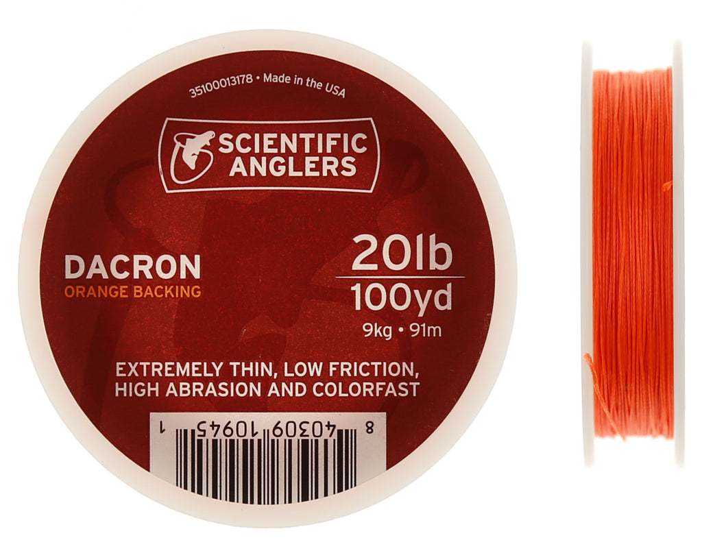 Dacron Backing Orange 20 lb 100yd