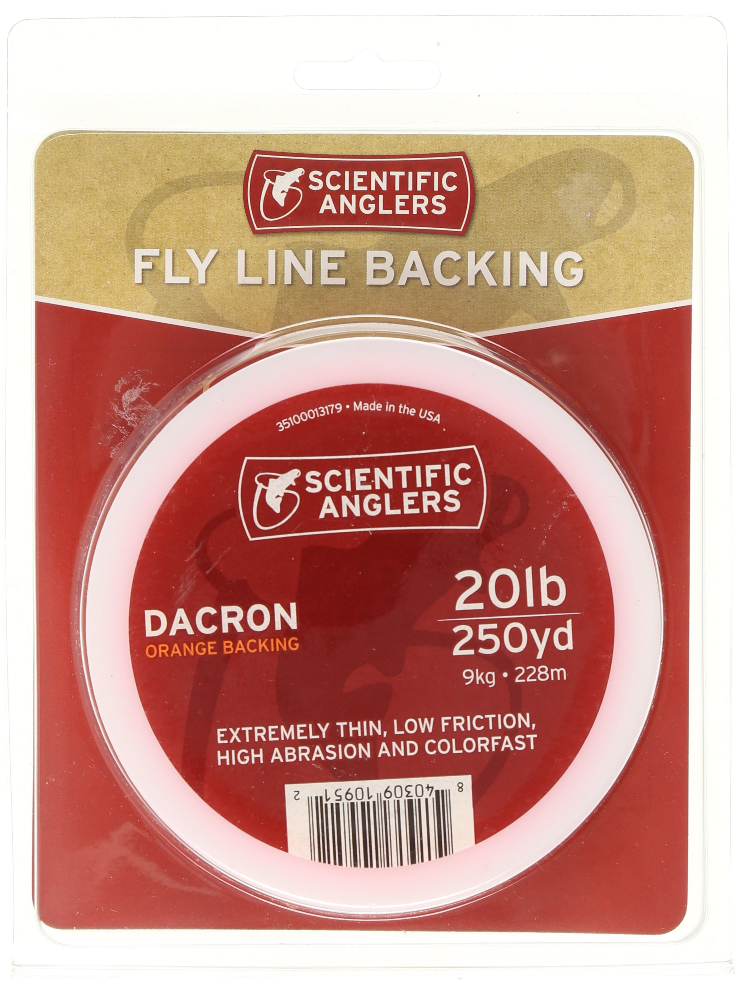 Backing Orange Fly Line - 250 yd