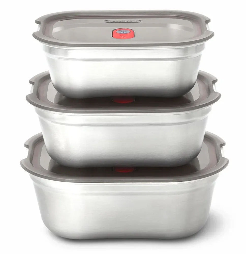 Stainless Steel Food Containers Set - 3 pcs