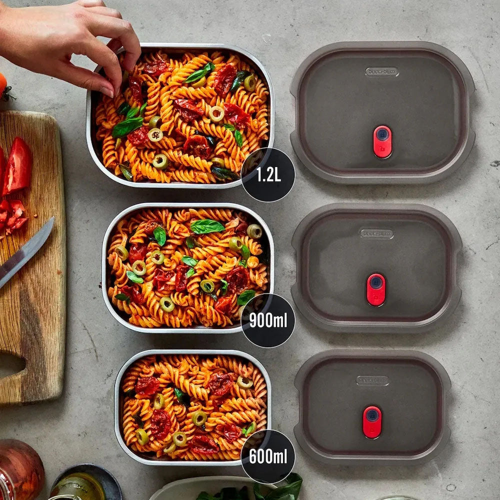Stainless Steel Food Containers Set - 3 pcs