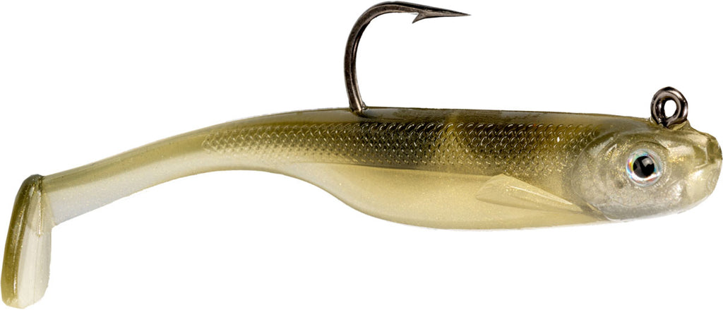 Homing Minnow Rigged Soft Swimbait - 4 in. - 3/8 oz. - 3/PK