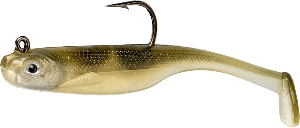Homing Minnow Rigged Soft Swimbait - 4 in. - 3/8 oz. - 3/PK