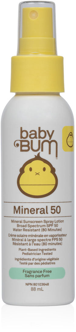 Baby Bum Mineral SPF 50 Spray Sunscreen - Babies' - 88 ml
