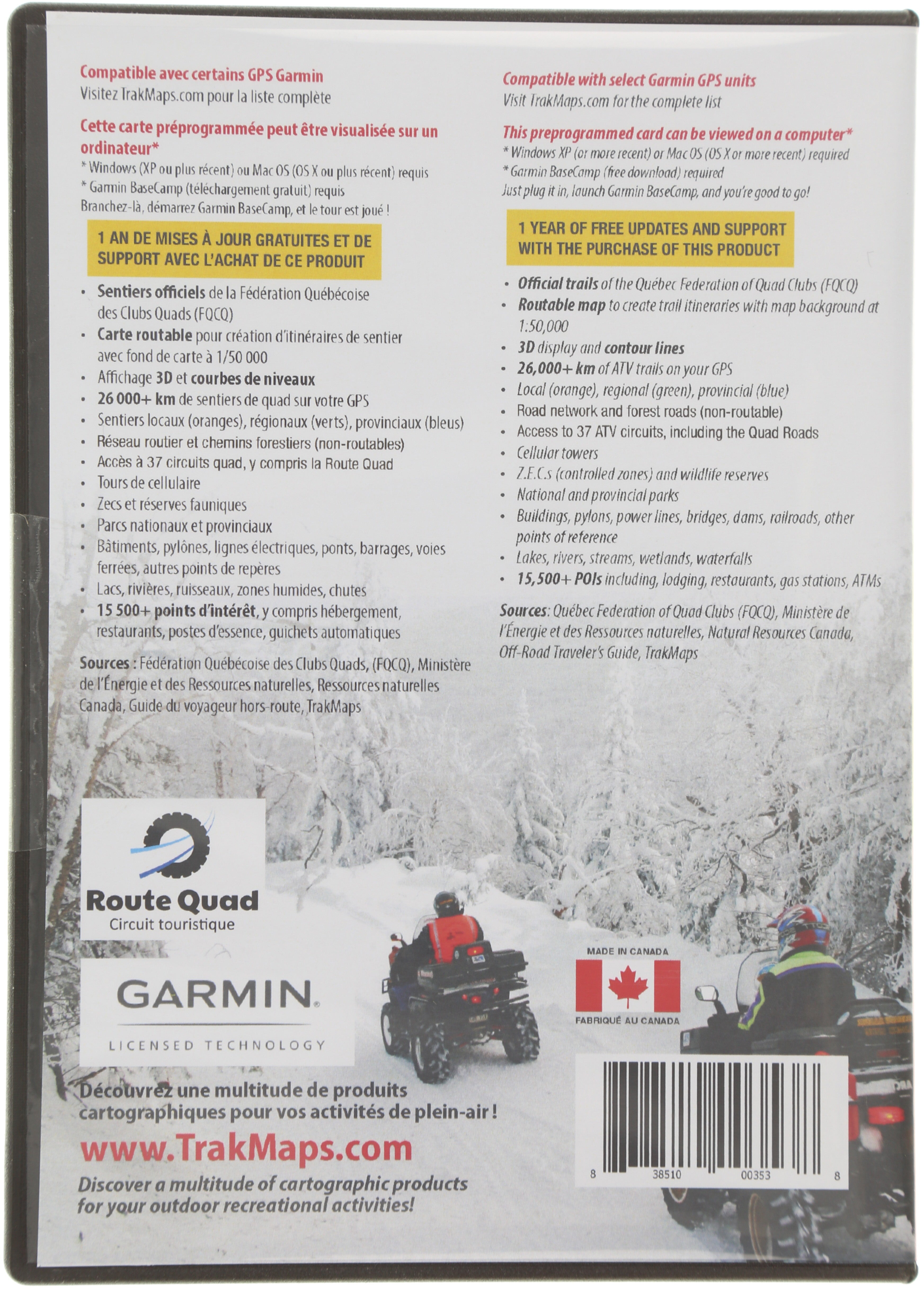 Quebec 12 Quad Trail for GPS