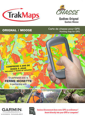 Quebec Hunting Map for GPS - Moose