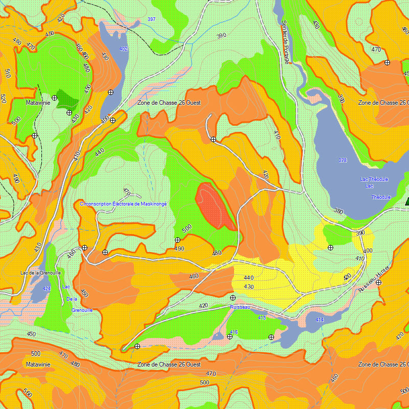 Quebec Hunting Map for GPS - Moose