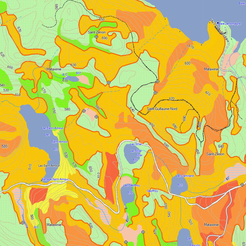 Quebec Hunting Map for GPS - Moose