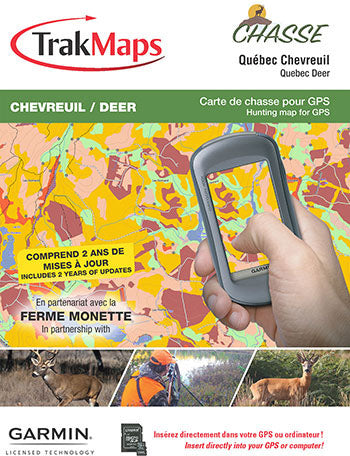 Quebec Hunting Map for GPS - Deer