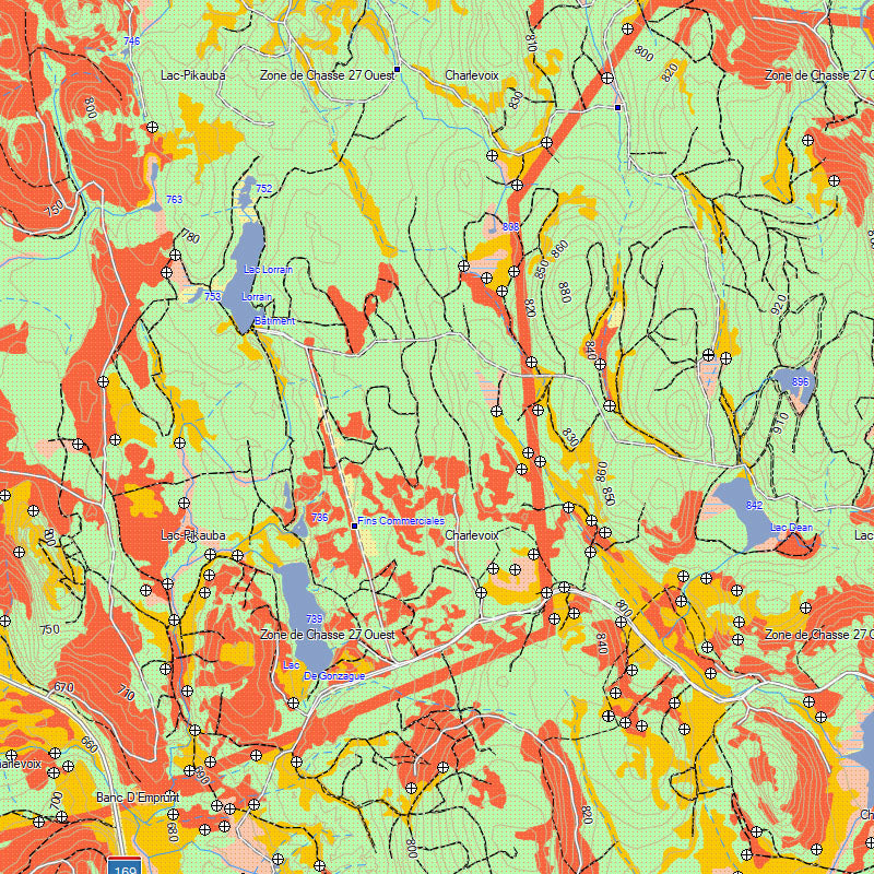 Quebec Hunting Map for GPS - Deer