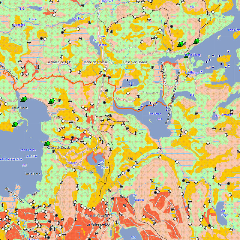 Quebec Hunting Map for GPS - Deer