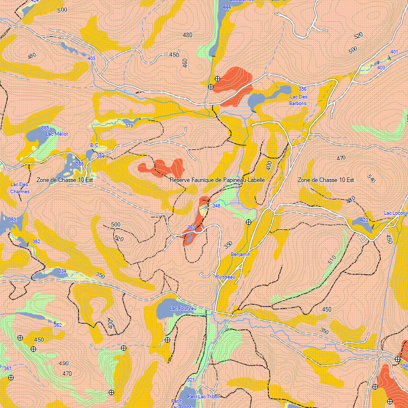 Quebec Hunting Map for GPS - Deer