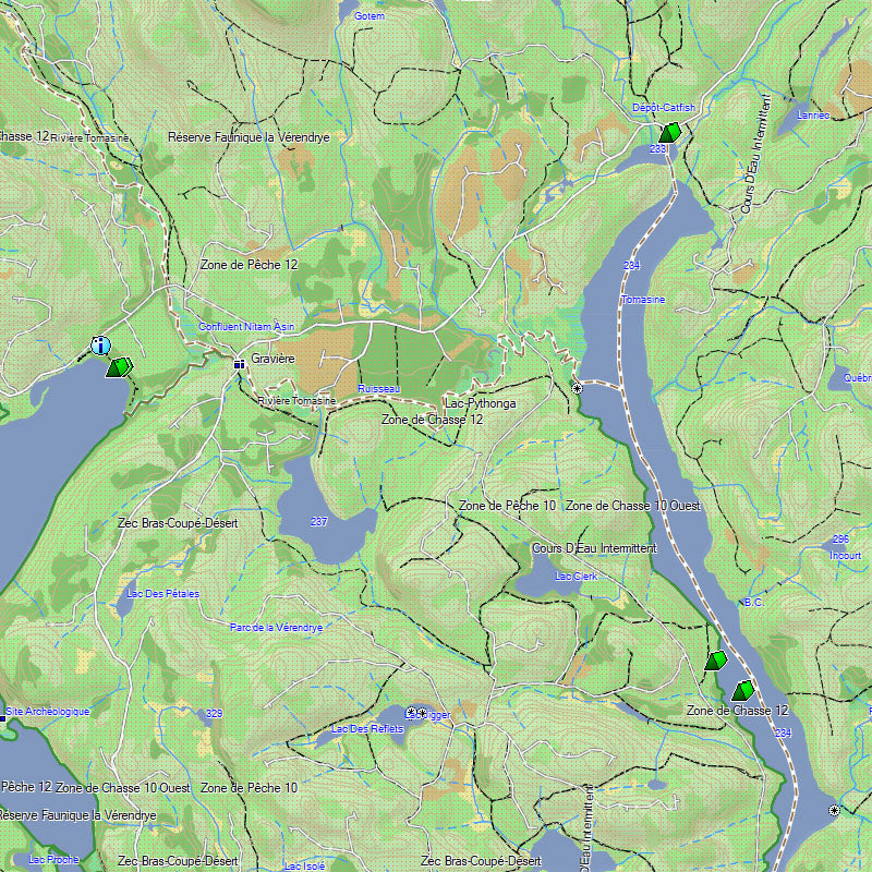 Topo Quebec Map