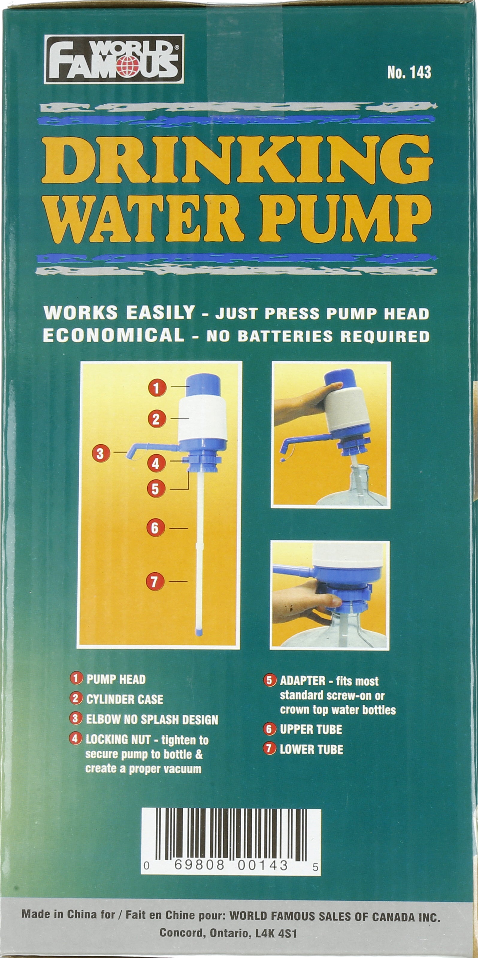 Manual Pump for Water Bottle 